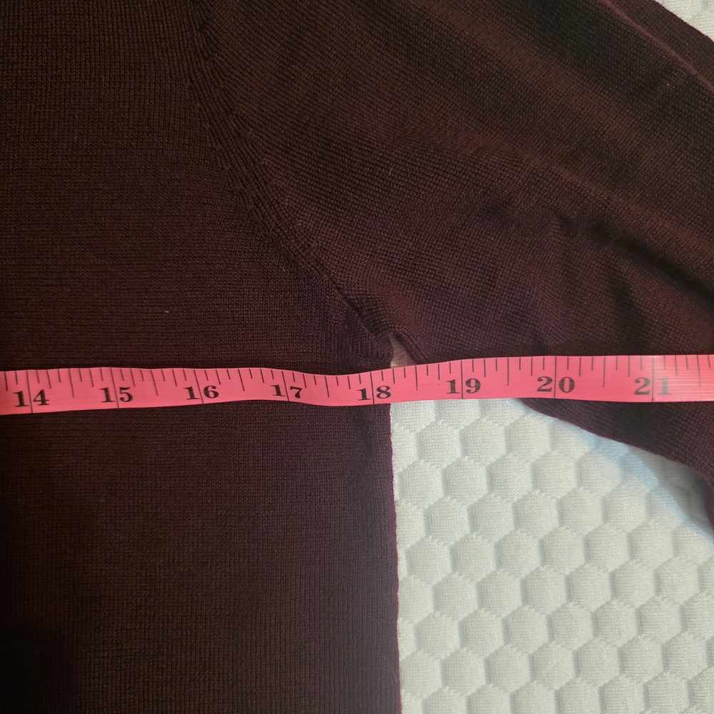 Katherine Barclay Extra Fine Merino Wool Burgundy Sweater | Size M | Luxury Knit - Picture 4 of 8